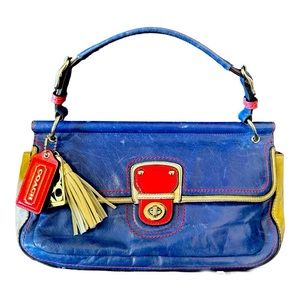 Coach 19035 City Willis LTD Ed. 70th Anniv BAG Blue/Pink Striped - pre-owned